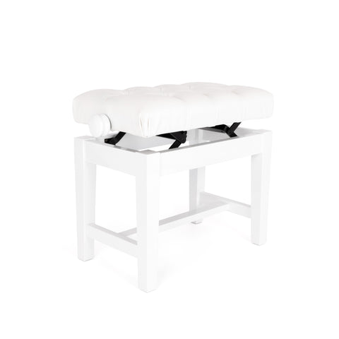 125TCH-WHG-WH - 125TCH concert piano stool White gloss, white simulated leather