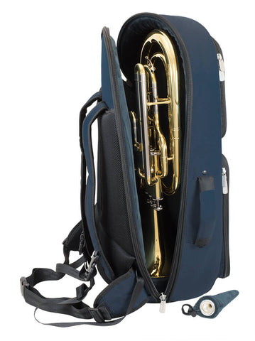 26BH-387 - Tom & Will baritone horn gig bag Blue with blue interior