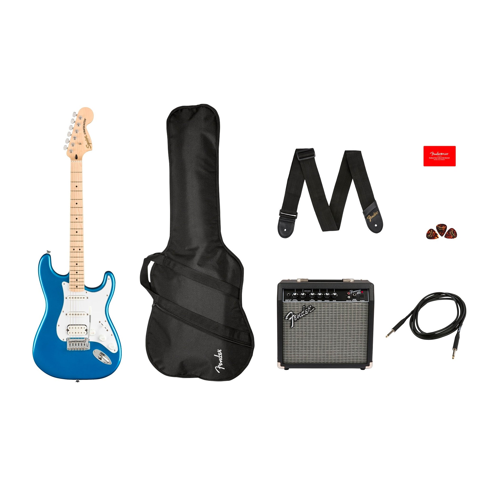 037-2820-402 - Fender Squier Affinity Series Stratocaster HSS pack Lake Placid Blue / A1