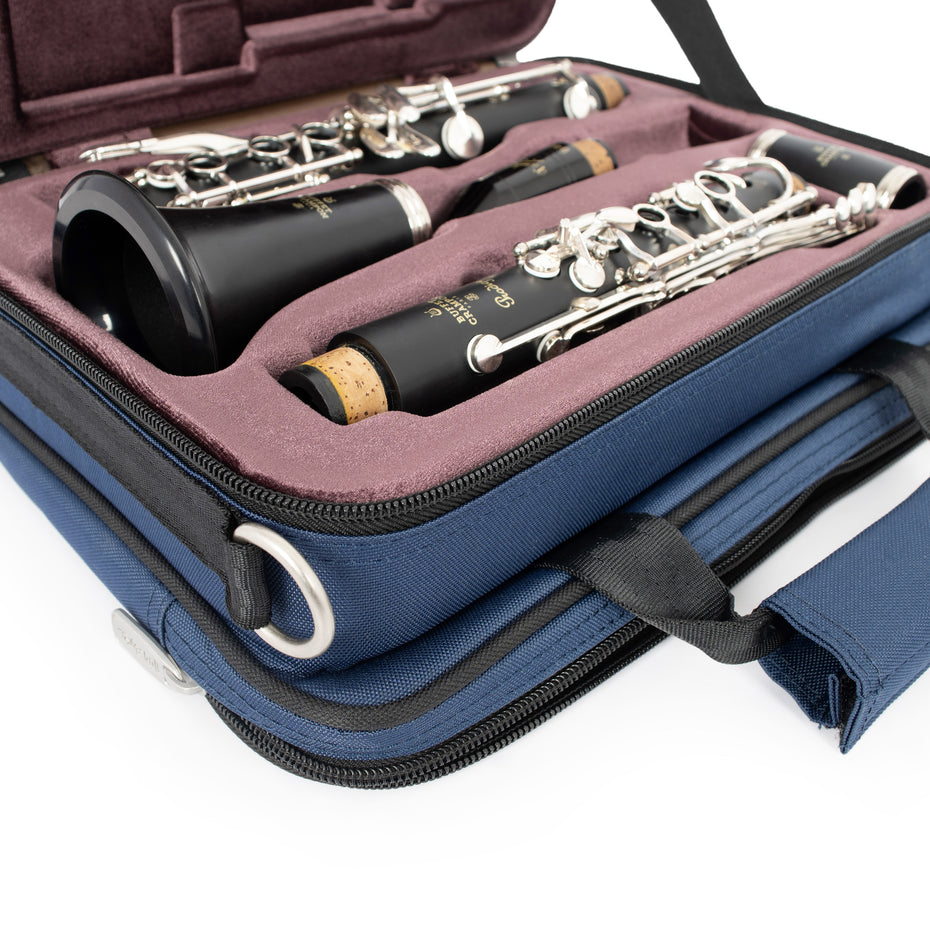 36CL-387 - Tom & Will clarinet gig bag Blue with purple interior