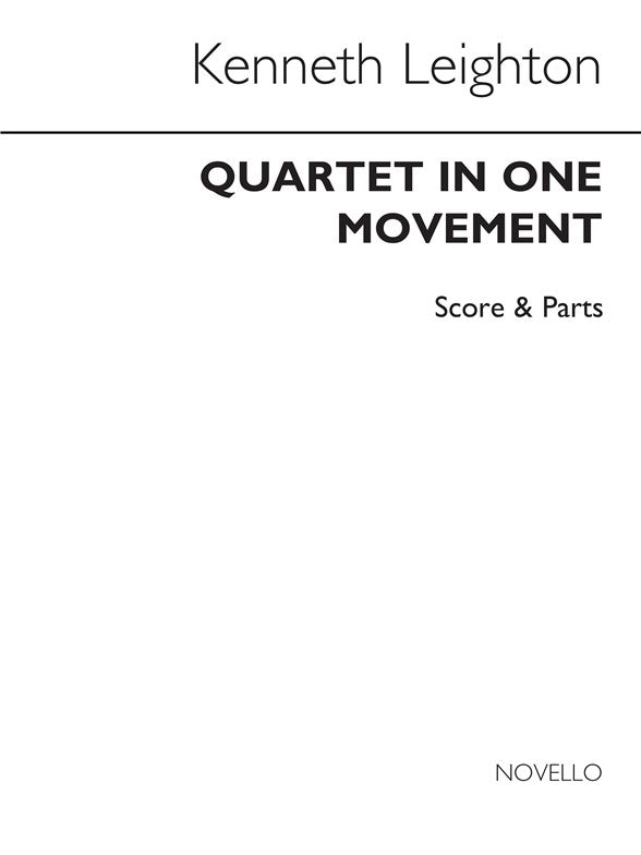 NOV120486 - Piano Quartet In One Movement (Score and Parts) Default title