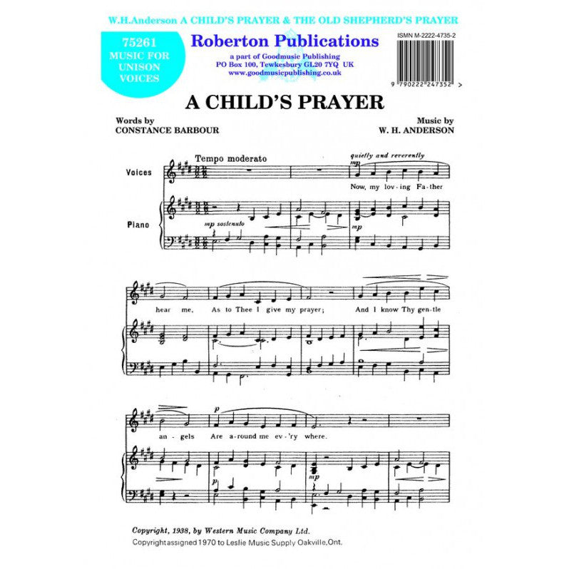 75261 - Child's Prayer & Old Shepherd's Prayer A1