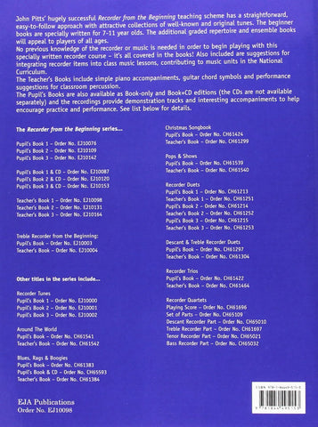 EJ10098 - Recorder From the Beginning : Teacher's Book 1 Default title