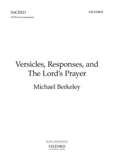 OUP-3355347 - Versicles, Responses, and The Lord's Prayer: Vocal score Default title