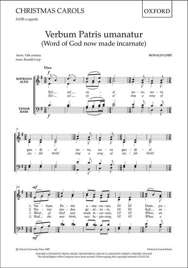 OUP-3359253 - Verbum Patris umanatur (Word of God now made incarnate): Vocal score Default title