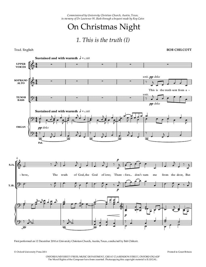 OUP-3375604 - On Christmas Night: Vocal score Default title