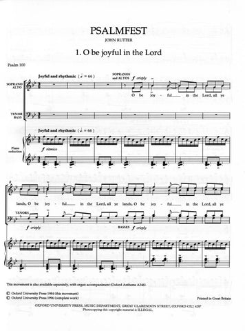 OUP-3380400 - Psalmfest: Vocal score Default title