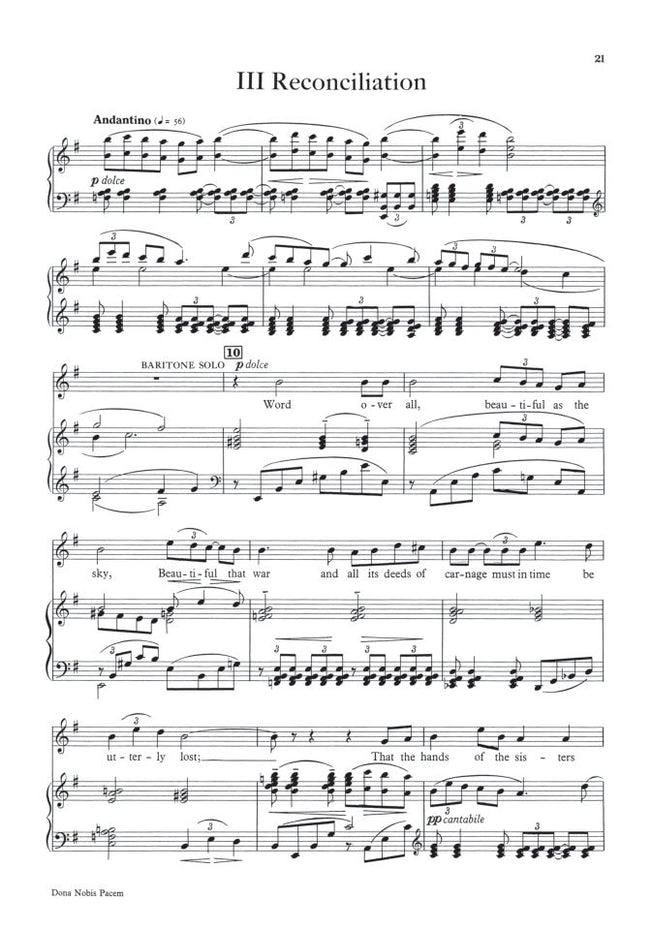 OUP-3388611 - Vaughan Williams Dona Nobis Pacem: Vocal score Default title