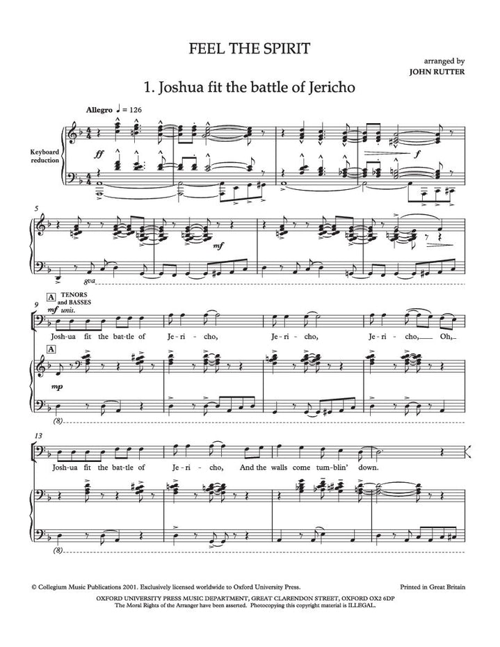 OUP-3416246 - Rutter Feel the Spirit: Vocal score Default title
