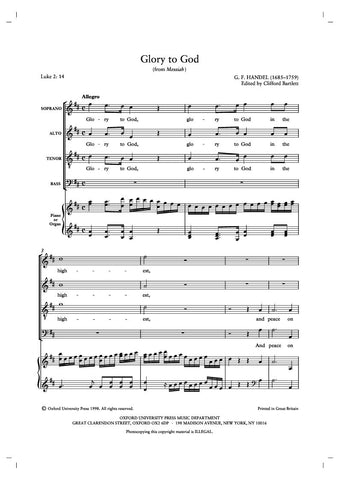 OUP-3418028 - Handel Glory to God from Messiah: Vocal score Default title