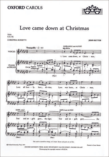 OUP-3430259 - Love came down at Christmas: Vocal score Default title