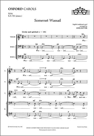 OUP-3431355 - Somerset Wassail: Vocal score Default title