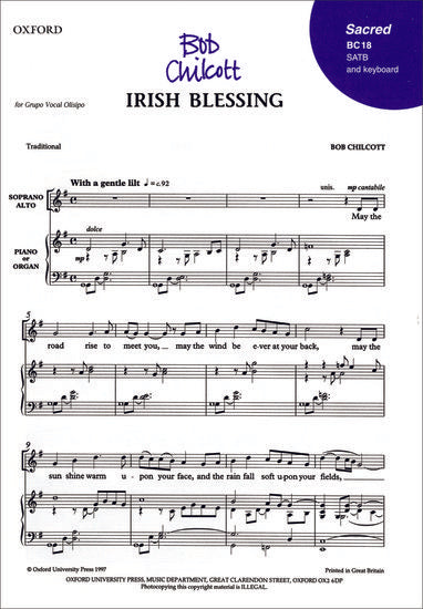 OUP-3432291 - Chilcott Irish Blessing: SATB vocal score Default title