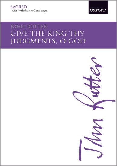 OUP-3511637 - Give the king thy judgments, O God: Vocal score Default title