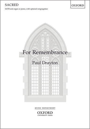 OUP-3520813 - For Remembrance: Vocal score Default title