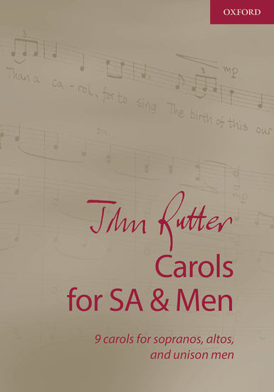 OUP-3524187 - John Rutter Carols for SA and Men: Vocal score Default title