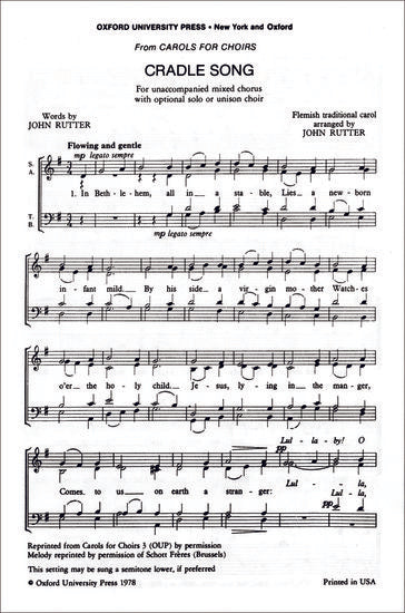 OUP-3857131 - Cradle song: Vocal score Default title