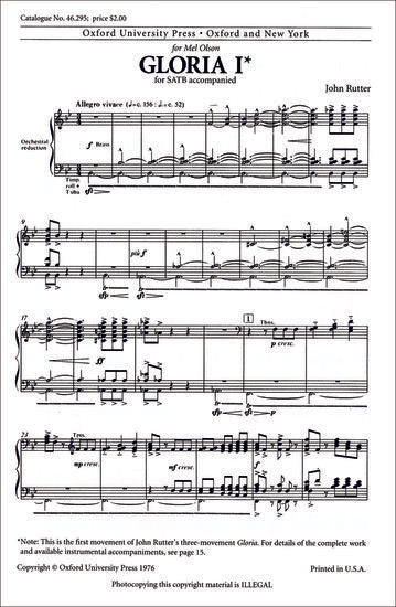 OUP-3859395 - Gloria '1': Vocal score Default title
