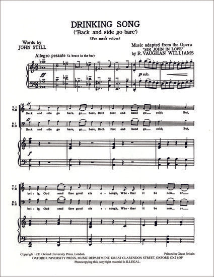 OUP-5366044 - Vaughan Williams Drinking Song: TTBB vocal score A1