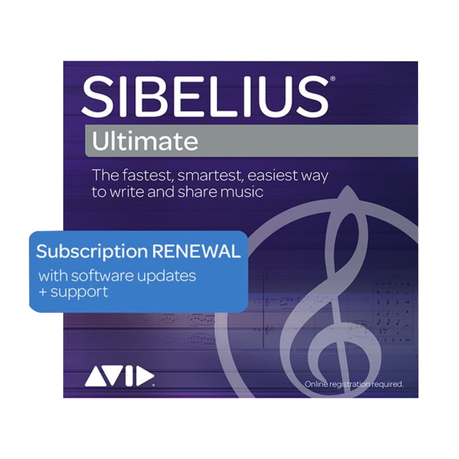 9938-30112-00 - Sibelius Ultimate one year subscription licence Renewal
