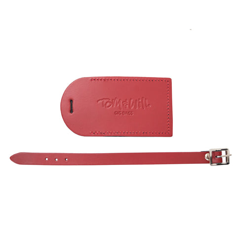 99LL-650 - Tom & Will 100% real leather luggage tags Burgundy