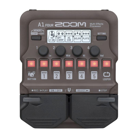 A1-FOUR - Zoom A1-FOUR / A1X-FOUR multi effects pedal Without expression pedal