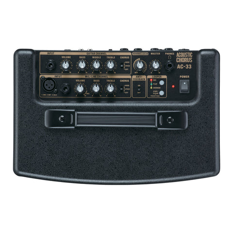 AC-33 - Roland AC-33 acoustic guitar amplifier Black