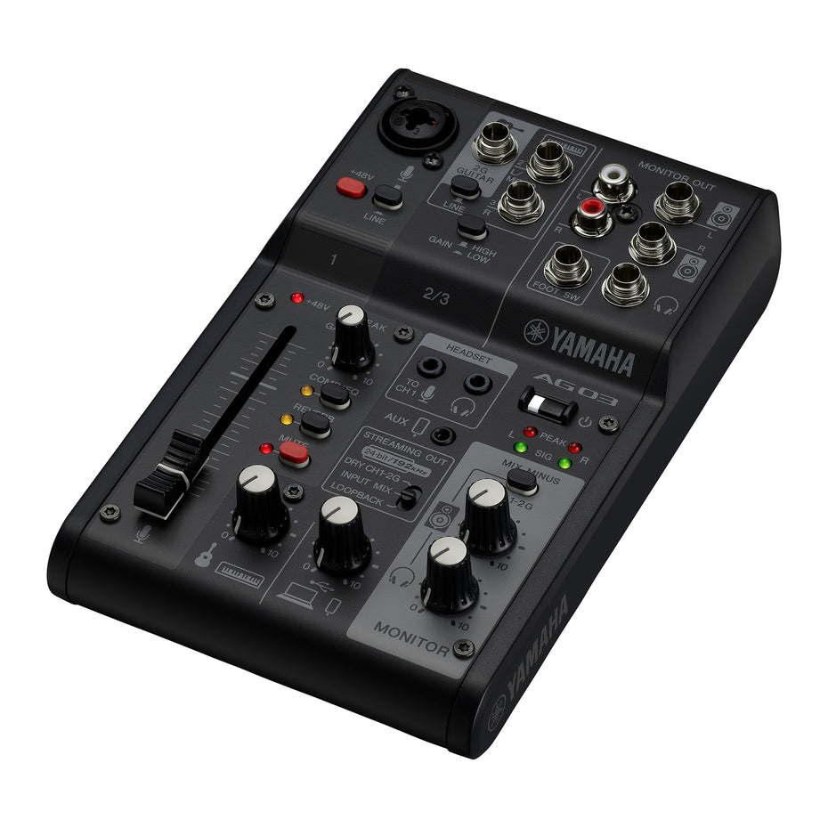 AG03MK2B - Yamaha AG03 MK2 live streaming mixer Black
