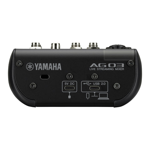 AG03MK2B - Yamaha AG03 MK2 live streaming mixer Black