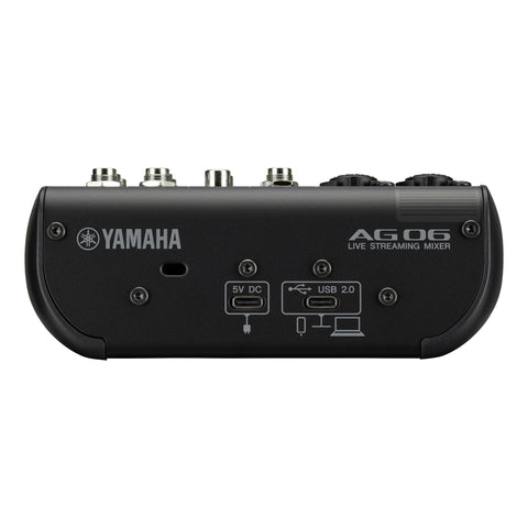 AG06MK2B - Yamaha AG06 MK2 live streaming mixer Black