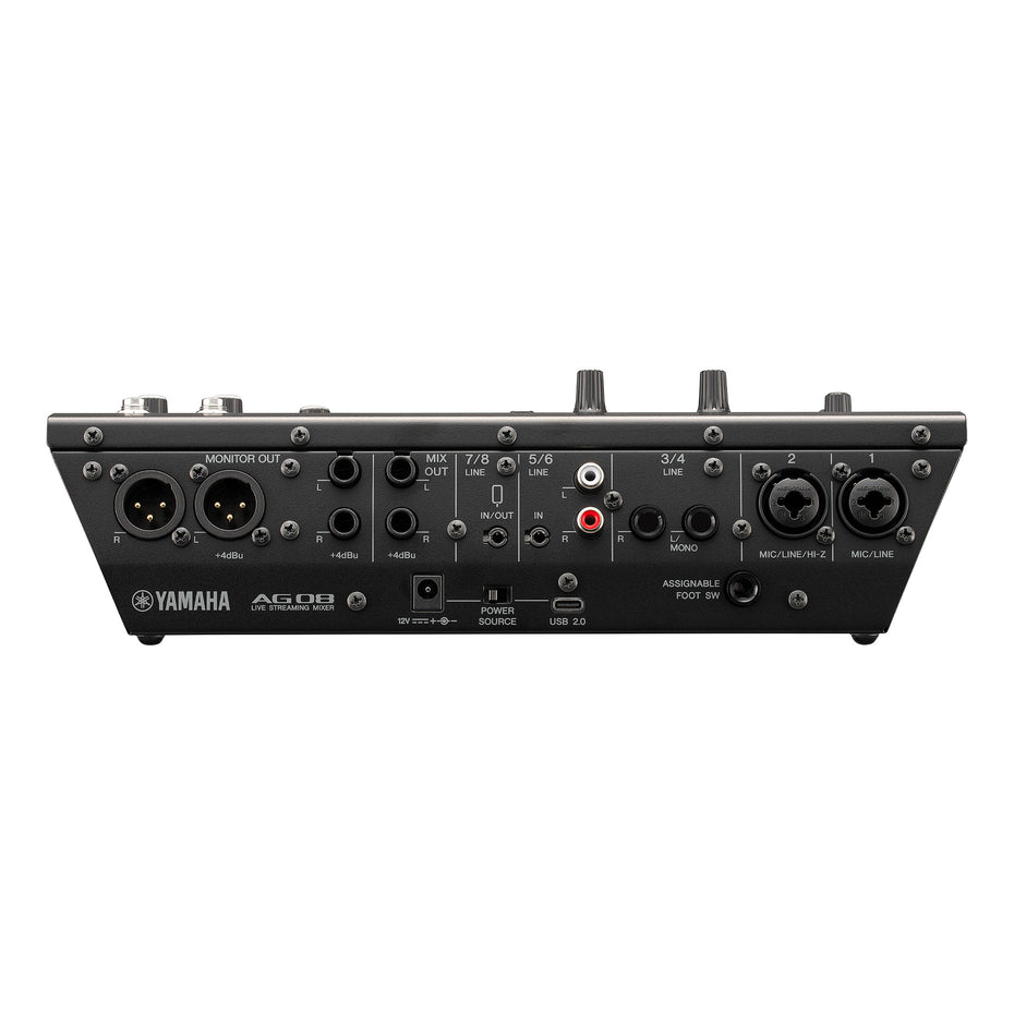 AG08BLUK - Yamaha AG08 live streaming 8 channel analogue mixer Black