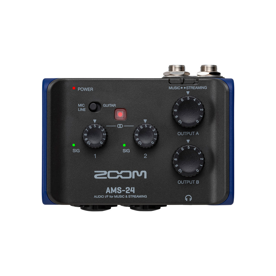 AMS-24 - Zoom AMS audio interface for music and streaming 2-In, 4-Out