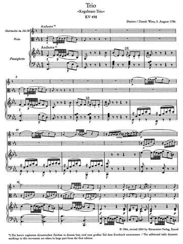 BA5325 - Piano Trio In E-Flat K498 (Kegelstatt) Default title
