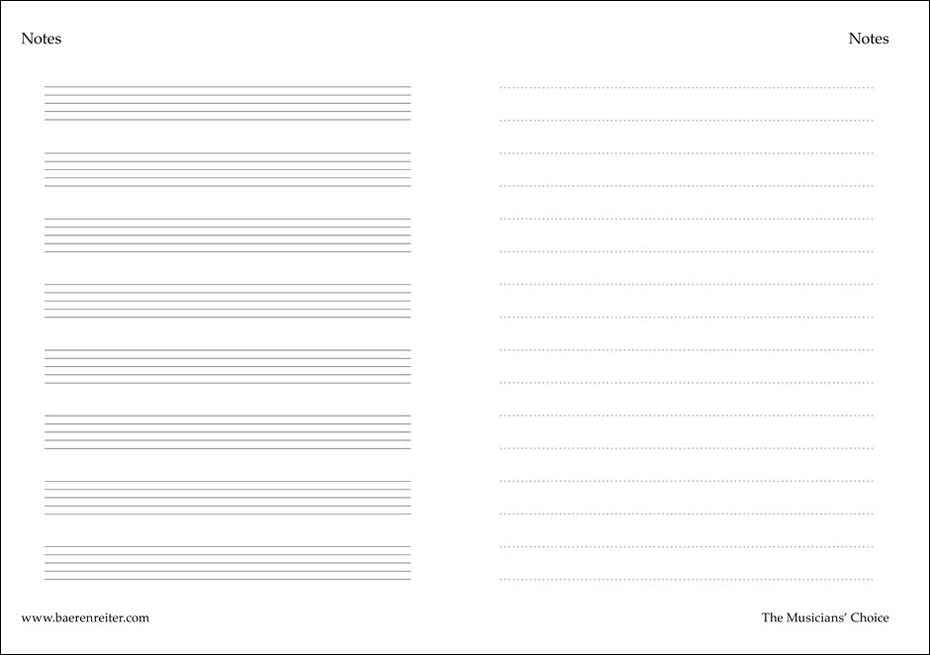 BA8100 - Barenreiter Notes Manuscript and Notebook Mozart - Red