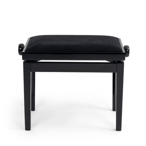 BG27-BG-BK - Hidrau BG27 'Toledo' single adjustable piano stool Black gloss, black velvet