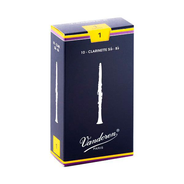 CR101 - Vandoren 'Blue Box' Bb clarinet reeds 1 (box of 10)