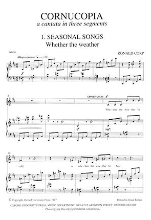 BY-9940 - Cornucopia - a cantata in three segments - vocal score Default title