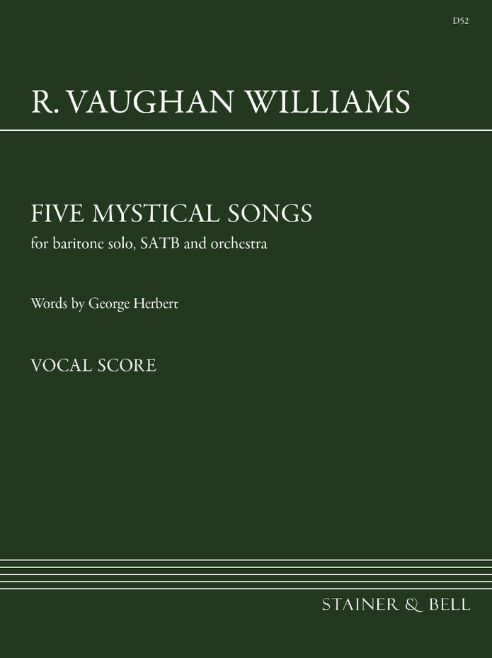 SB-D52 - Vaughan Williams Five Mystical Songs  - vocal score Default title