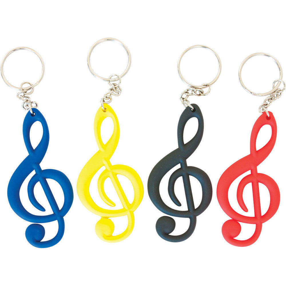 DE-MG25 - Treble clef rubber keyring A1