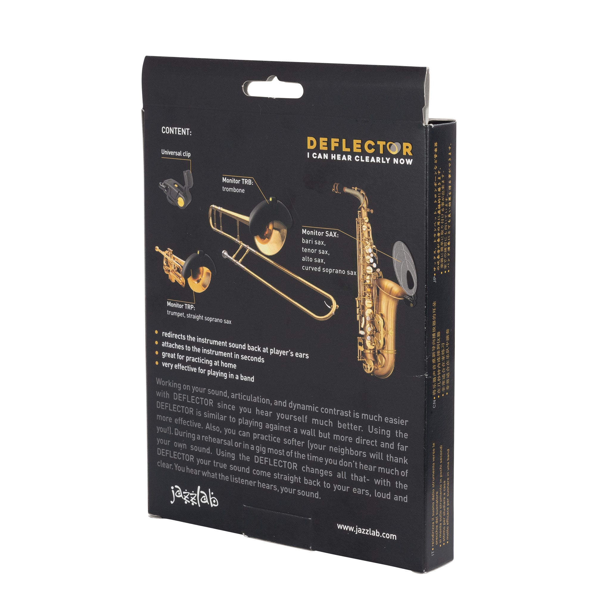 Jazzlab DEFLECTOR-PRO for saxophones, trumpet and trombone