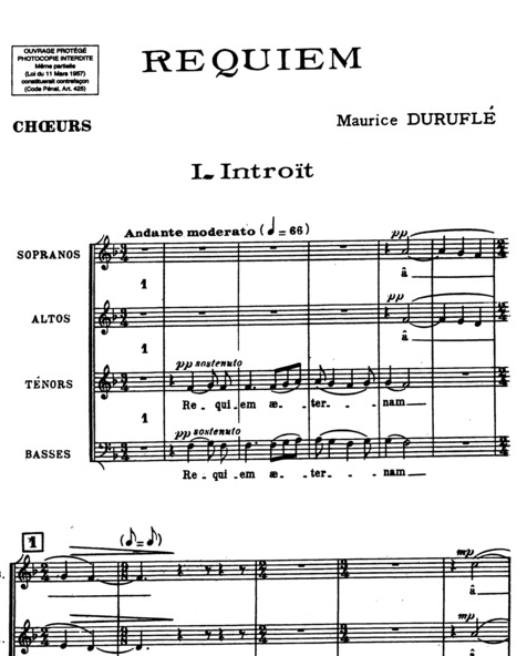 DF01336600 - Durufle Requiem opus 9 - choral score Default title