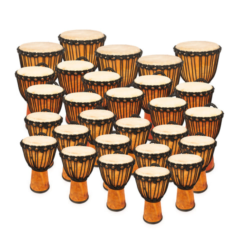 CP-AD30P-W,CP-AD30S-W - Wide Top rope-tuned djembe pack for education Primary 30 players