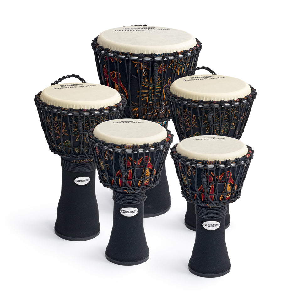 DJ667-5PK - Percussion Workshop Jammer Series djembe pack - rope tuned 5 player pack