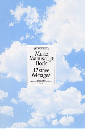 WO10208 - Woodstock Music Manuscript Paper: 12 Stave - 64 pages (Spiral Bound) Default title