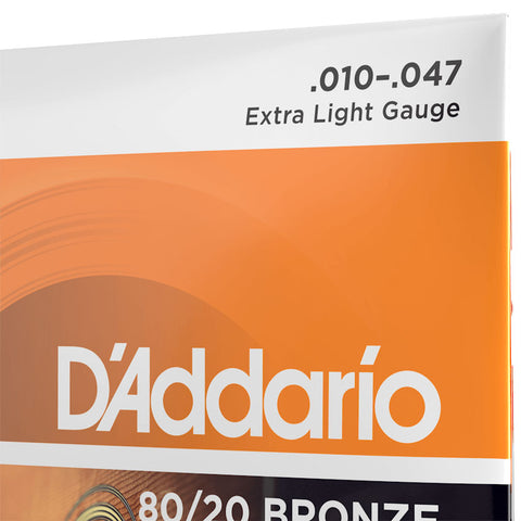 EJ10 - D'Addario 80-20 Bronze String Set Extra Light