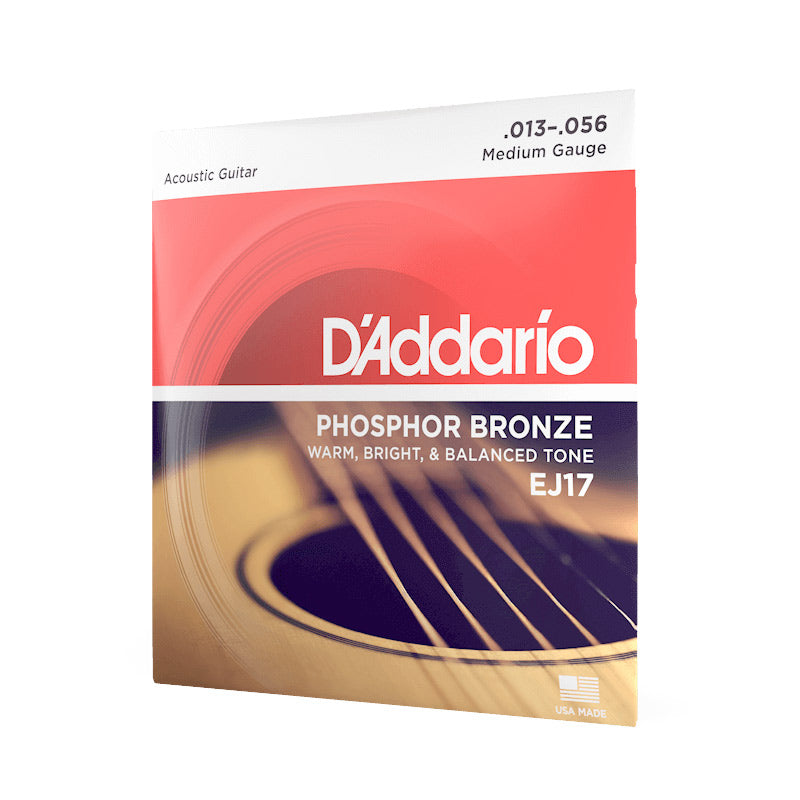 EJ17 - D'Addario Phosphor Bronze Acoustic Guitar String Set Medium