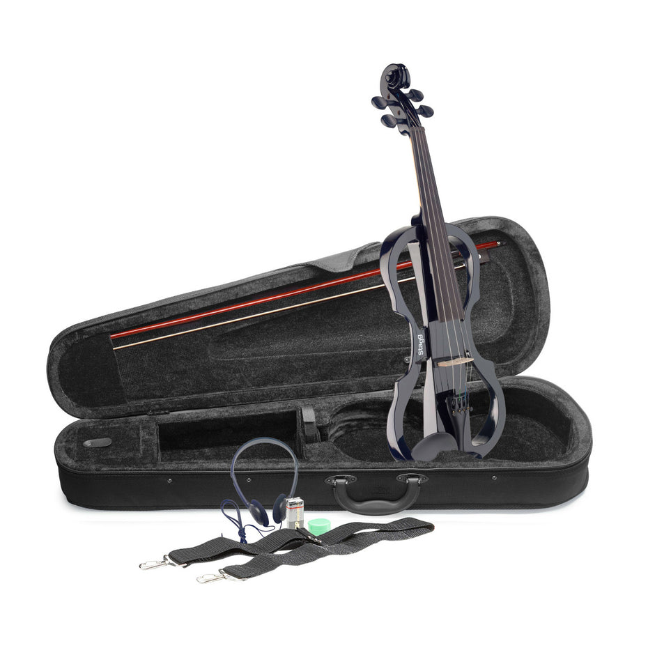 EVNX44-BK - Stagg silent traditionally shaped electric violin Black