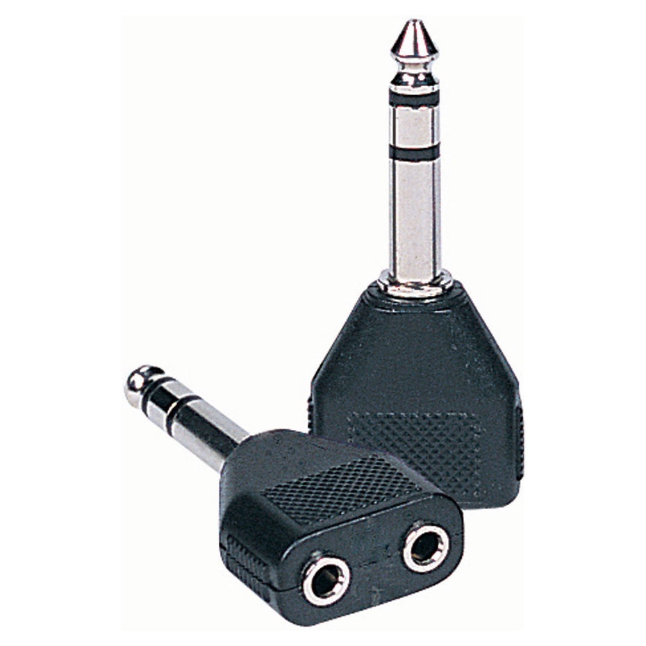 F386A - Budget 6.35mm stereo plug to 2 x 3.5mm stereo sockets Default title