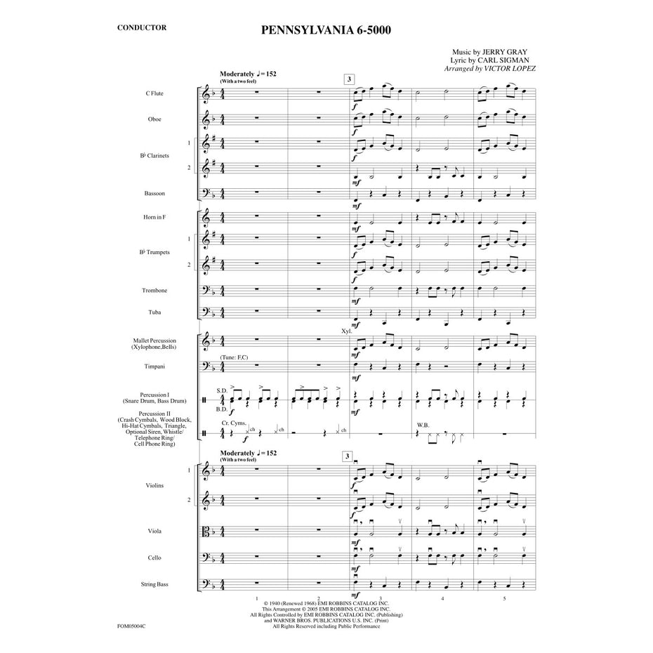 FOM05004 - Pennsylvania 6-5000: Full Orchestra Default title