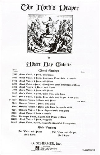 GS29891 - Albert Hay Malotte: the Lord's Prayer SSA Default title